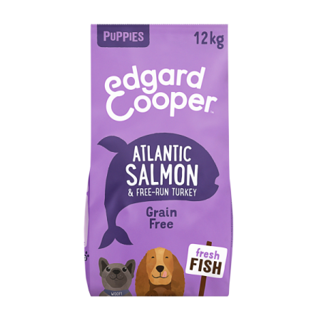 Edgard&Cooper brok hond pup grvrij zalm&kalkoen 12 KG