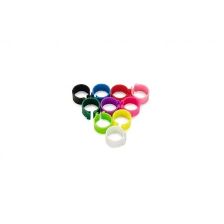 Clickringen mix 10 kleuren - Vogel - 12mm - 100 stuks 12MM