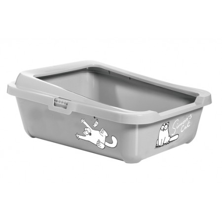 Simons Cat Kattenbak open - Kattenbak - Plastic - Grijs - 43x32x16 cm 43x32x16