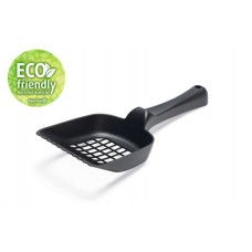 Pixie Eco - Kattenbakschepje -  Gerecycled Plastic - Zwart - 26,8x10x5 cm 26.8x10x5
