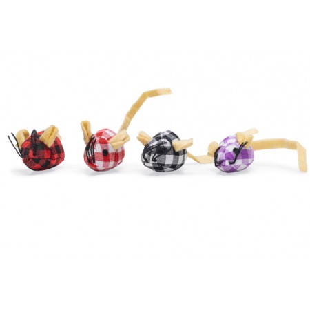 Beeztees Muis - Kattenspeelgoed - Geruit - Assorti - 13x3,5x3 cm 13x3.5x3