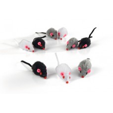 Beeztees Speelmuisjes - Kattenspeelgoed - Mini - Pluche - Assorti - 5x2,5x2 cm 5x2.5x2