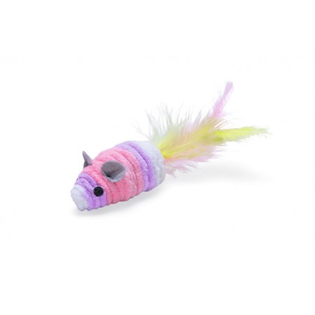 Beeztees Kitten Muis Mosey - Kattenspeelgoed - Multi - Chenille - 17x3x3 cm 17x3x3