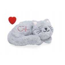 Beeztees Kitten Heartbeat Knuffel Pur - Kattenspeelgoed - Polyester - Grijs - 23x13x11 cm 6,5X5,5X5,5 CM