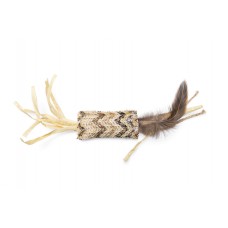 Beeztees Catnip Stick Omazo - Kattenspeelgoed - Bruin/Wit - 4,5x20x1 cm 20x4.5x1