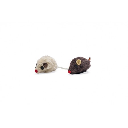 Beeztees Speelmuisje - Kattenspeelgoed - Pluche - Assorti - 5x2,5x2,5 cm 5x2.5x2.5