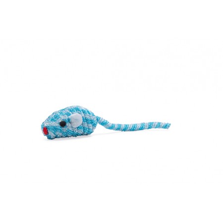Beeztees Touwmuisje - Kattenspeelgoed - Blauw - 5x2,5x2,5 cm 5x2.5x2.5