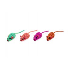 Beeztees Touwmuisje Glammy - Kattenspeelgoed - Assorti 5x2.5x2.5