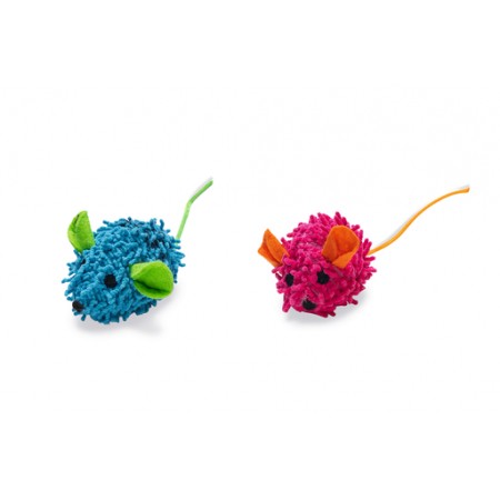 Beeztees Muis Nova - Kattenspeelgoed - Pluche - Assorti - 12x3x3 cm 12x3x3