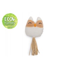 Beeztees Eco Uil Pippa - Kattenspeelgoed - Pluche - 100% Gerecycled - Beige/Bruin - 7x8x2,5 cm 7x8x2.5