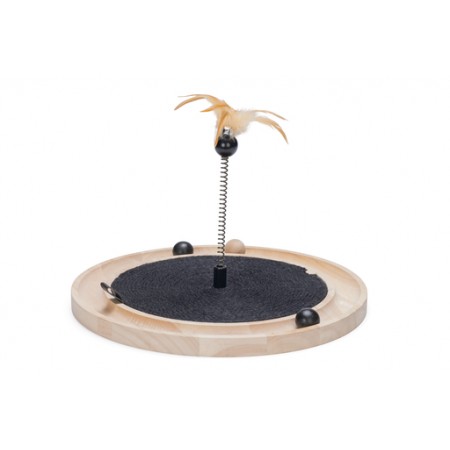 Designed by Lotte Krabspeelgoed Idah - Kattenspeelgoed - Hout - Zwart/Bruin - 39,5x39,5x29 cm 39,5X39,5X29