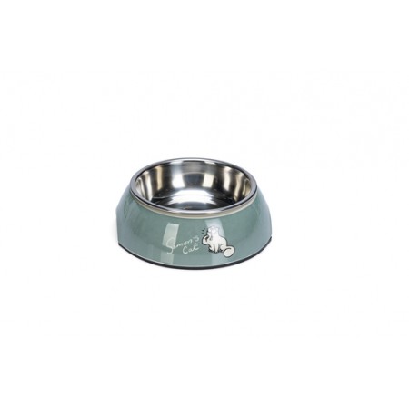 Simons Cat Bak - Kattenvoerbak - Plastic - Groen - 160 ml - 14x14x4,5 cm 14x14x4.5
