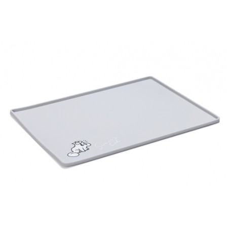 Simons Cat Placemat - Kattenvoerbak - Silicone - Lichtblauw - 40x30x1 cm 40x30x1