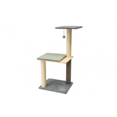 Simons Cat Krabpaal - Krabpalen - Hout/Sisal - Beige/Groen/Grijs - 55x40x105 cm 55x40x105