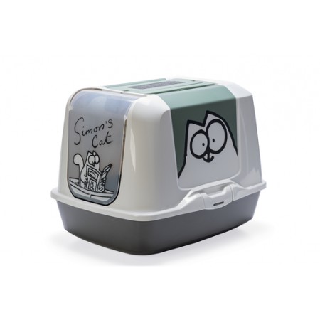 Simons Cat Kattentoilet - Kattenbak - Plastic - Groen - 50x37x39 cm 50x37x39