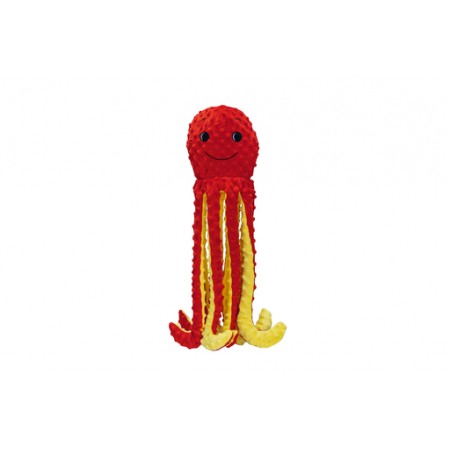 Beeztees Octopus Amy - Hondenspeelgoed - Pluche - Rood - 56x16x14,5 cm 56X16X14,5