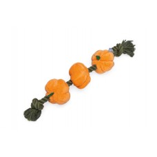 Beeztees Touw met Pompoenen - Hondenspeelgoed - Pluche/Katoen - Oranje/Zwart - 40x8x8 cm 40x8x8