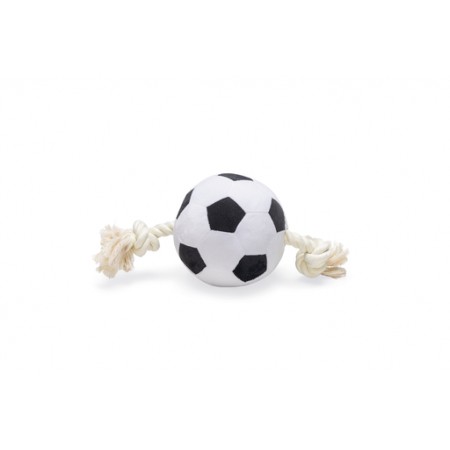 Beeztees Voetbal met Touw - Hondenspeelgoed - Pluche - Zwart/Wit - 27x13x13cm 27x13x13 Beeztees Voetbal met Touw - Hondenspeelgoed - Pluche - Zwart/Wit - 27x13x13cm 27x13x13