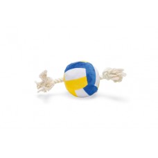 Beeztees Volleybal met Touw - Hondenspeelgoed -  Pluche - Multi - 27x13x13cm 27x13x13