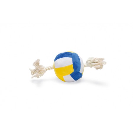 Beeztees Volleybal met Touw - Hondenspeelgoed -  Pluche - Multi - 27x13x13cm 27x13x13