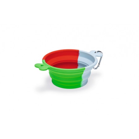 Beeztees Rua - Reisbak Hond - Silicone - Groen - 750 ml 15,5X15,5X8