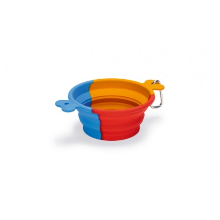 Beeztees Rua - Reisbak Hond - Silicone - Rood - 750 ml 15,5X15,5X8