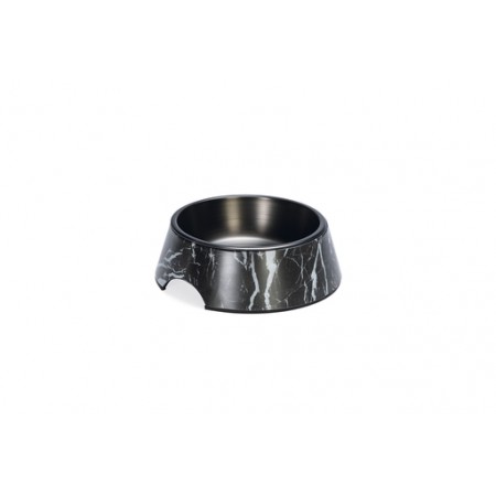 Designed by Lotte Eetbak Meis - Hondenvoerbak - Melamine - Zwart - 22 cm - 700 ml 22X22X7,5