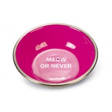 Beeztees Voer- en Drinkbak Meow - Kat - RVS - Roze - 13x13x4 cm - 350 ml 13X13X4