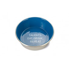Beeztees Voer- en Drinkbak Talents - Hond - RVS - Blauw - 16cm 16X16X5