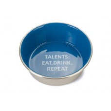 Beeztees Voer- en Drinkbak Talents - Hond - RVS - Blauw - 20cm 20X20X6