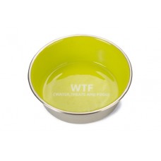 Beeztees Voer- en Drinkbak WTF - Hond - RVS - Groen - 20cm 20X20X6