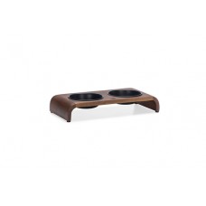 Designed by Lotte Melora - Dinerset Kat - Hout/RVS - Zwart - 36x17x6,5 cm -  350 ml 36X17X6,5