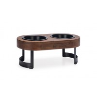 Designed by Lotte Mavira - Dinerset Hond - Hout/RVS - Zwart - 42,5x23,5x17,5 cm - 800 ml 42,5X23,5X17,5