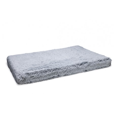 Beeztees Siba - Orthopedisch Hondenkussen - Pluche - Grijs - 120x80x10 cm 120X80X10