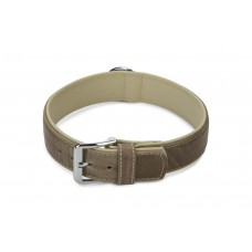 Beeztees Comfort - Halsband Hond - Leer - Grijs - 60 cm x 40 mm 