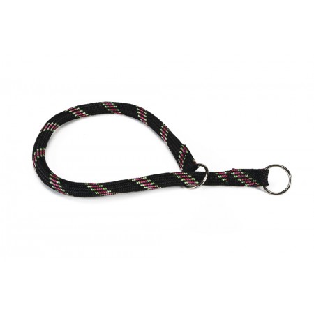 Beeztees - Halsband Hond - Rond - Nylon - Zwart - 55 cm x 13 mm 