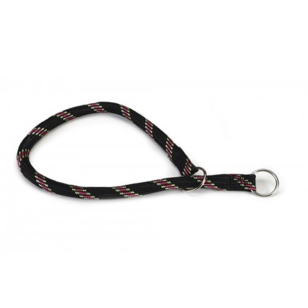Beeztees - Halsband Hond - Rond - Nylon - Zwart - 60 cm x 13 mm 