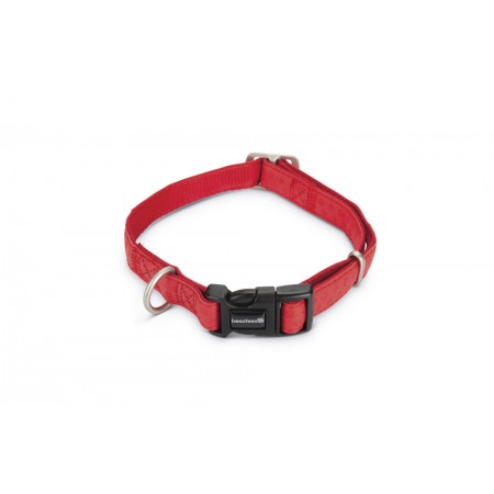Beeztees - Halsband Hond - Mac Leather - Rood - 35-50 cm 20 X 35