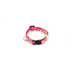 Beeztees Heart - Halsband Hond - Nylon - Roze - 20-30cmx10mm 20-30 CM X 10 MM