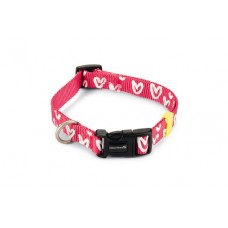Beeztees Heart - Halsband Hond - Nylon - Roze - 35-50cmx20mm 35 - 50 CM X 20 MM