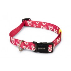 Beeztees Heart - Halsband Hond - Nylon - Roze - 48-70cmx25mm 48 - 70 CM X 25 MM