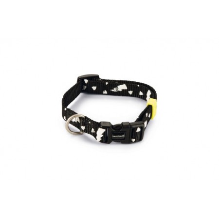 Beeztees Thunder - Halsband Hond - Nylon - Zwart - 26-40cmx15mm 26 - 40 CM X 15 MM
