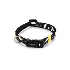 Beeztees Thunder - Halsband Hond - Nylon - Zwart - 35-50cmx20mm 35 - 50 CM X 20 MM