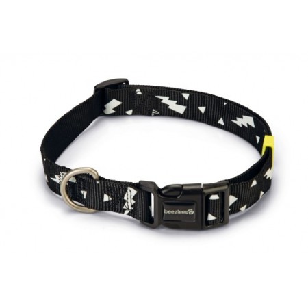Beeztees Thunder - Halsband Hond - Nylon - Zwart - 48-70cmx25mm 48 - 70 CM X 25 MM