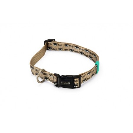 Beeztees Eyes - Hondenhalsband - Nylon - Beige - 48-70cmx25mm 48 - 70 CM X 25 MM