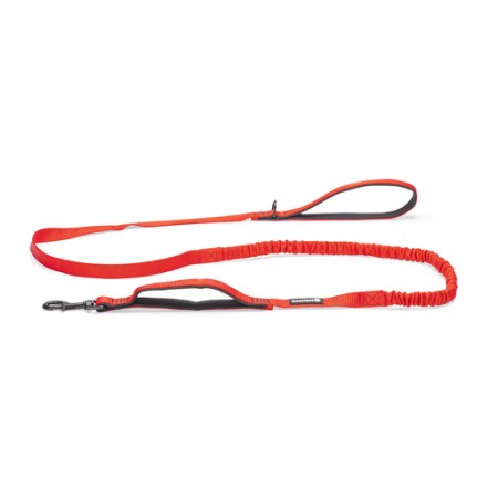 Beeztees Parinca Premium Elastische Looplijn - Hondenriem - Nylon - Rood - 180 cm x 20 mm 180CMX20MM