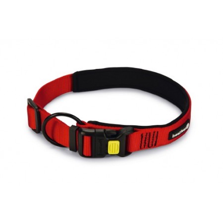 Beeztees Parinca Premium - Hondenhalsband - Nylon - Rood - 60-65 cm x 35 mm 60-65 CM X 30 MM