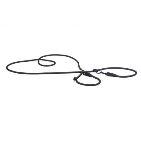 Beeztees Premium Parinca - Hondenriem - Rond - Met Halsband - Nylon - Zwart - 300x1 cm 300X10