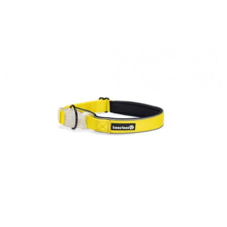 Beeztees Safety Gear Parina - Hondenhalsband - Nylon - Geel - 45-50x2,5 cm 45-50X2,5