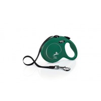 Flexi New Classic - Hondenriem - Band - Groen - L - 5M 5 MTR, MAX 50 KG